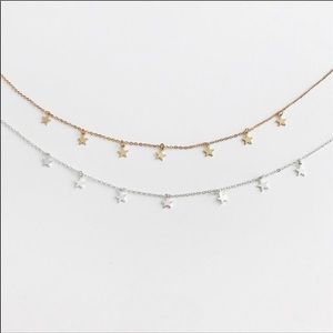 Salty Cold Brew Jewelry - Dainty Star Charm Choker Necklace Salty Cold Brew Jewelry - Dainty Star Charm Choker Necklace